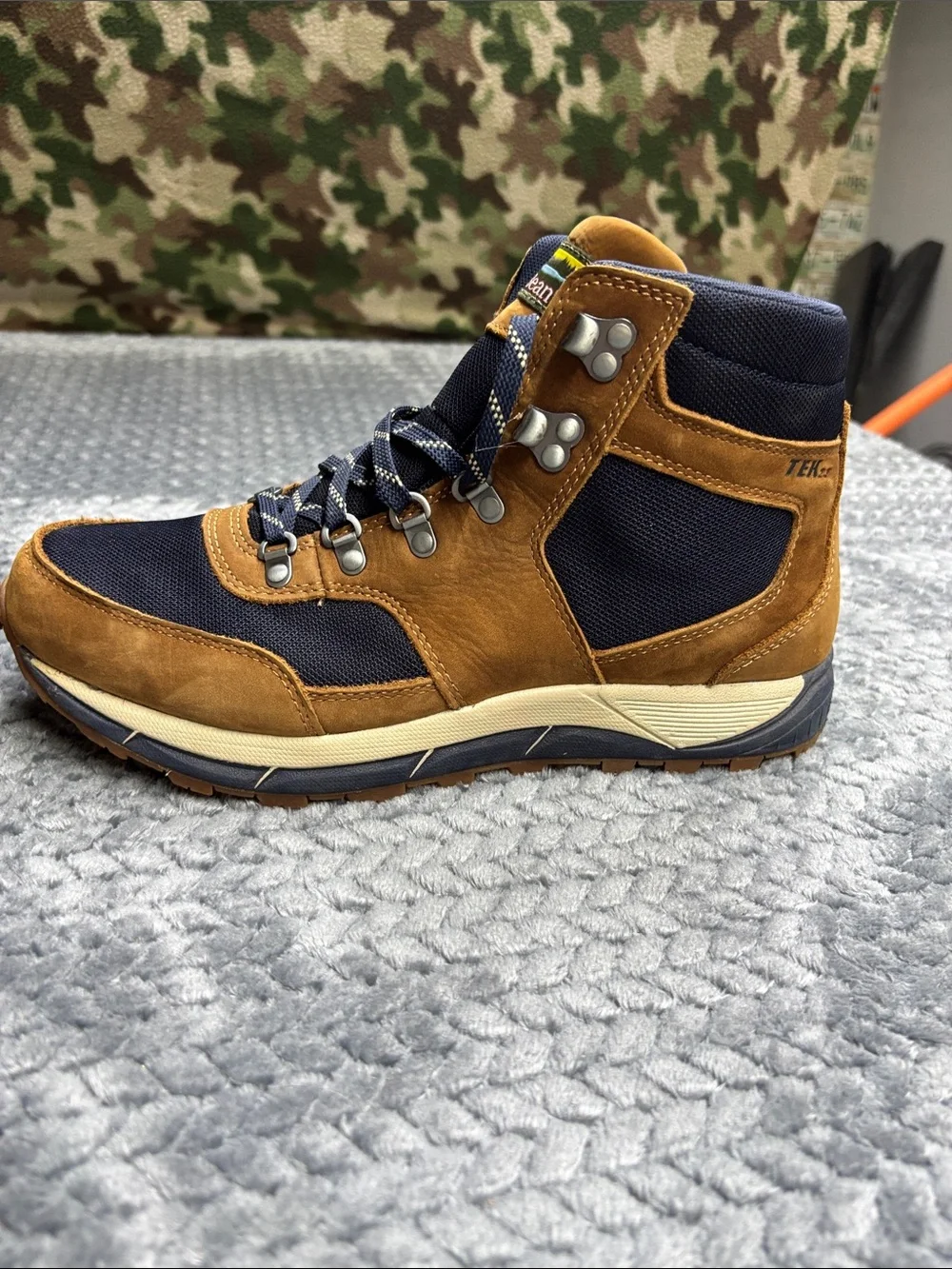L.L. Bean Men's Brown and Navy Hiking Boots